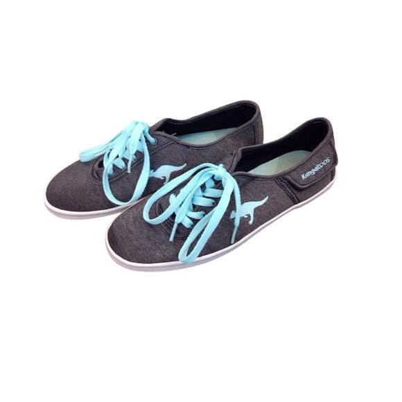 KangaROOS Canvas Sneakers Sz 8 Women's - Gray and Turquoise Tennis Shoes Casual - Picture 11 of 11